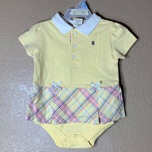 Vintage George baby girl yellow bodysuit‎
